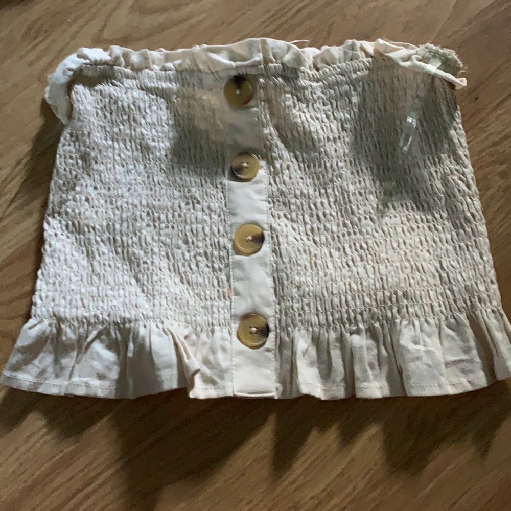 LA Hearts Button Front Tube Top